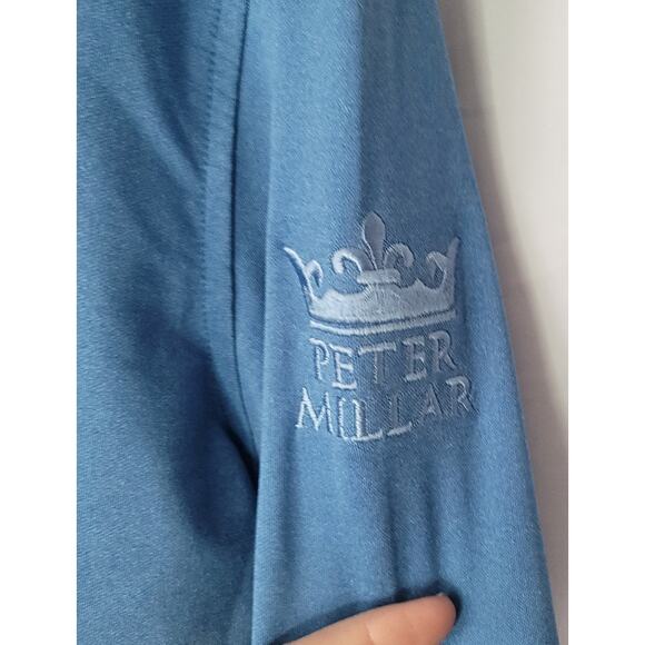 Peter Millar- Perth Melange Performance Quarter Zip- NBC Gold- size Medium - Picture 4 of 8